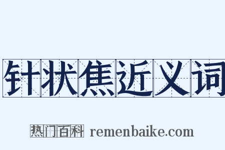 针状焦近义词是什么意思的图片
